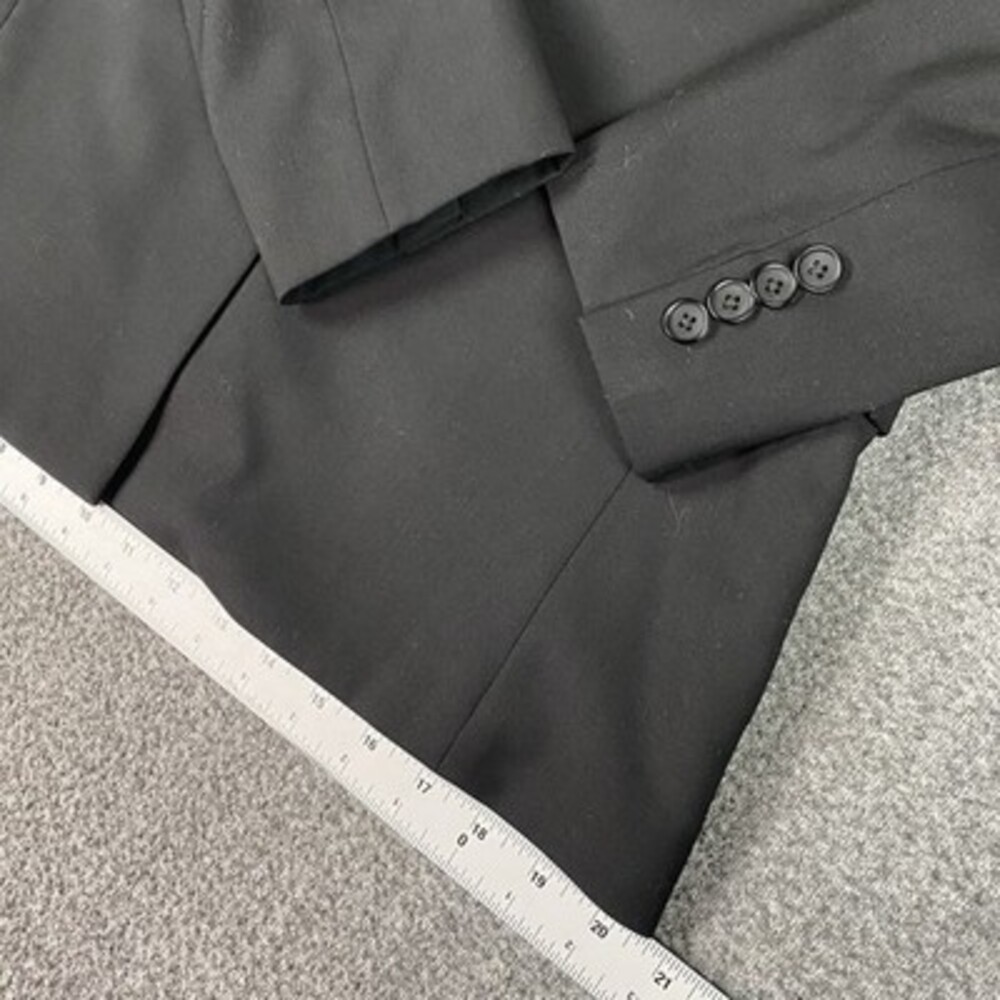 Topman 2 Piece Skinny Fit Suit 38R 32L Black Formal Wedding Business Prom - Picture 13 of 16